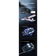 2.4G 6CH 500mm翼幅 単翼トレーナー RC航空機モデル、3種飛行モード＆ワンキーリターン機能付き EPP固定翼リアルistic航空機（RTF）