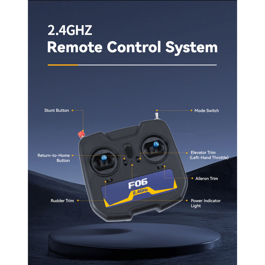 2.4G 6CH 500mm翼幅 単翼トレーナー RC航空機モデル、3種飛行モード＆ワンキーリターン機能付き EPP固定翼リアルistic航空機（RTF）