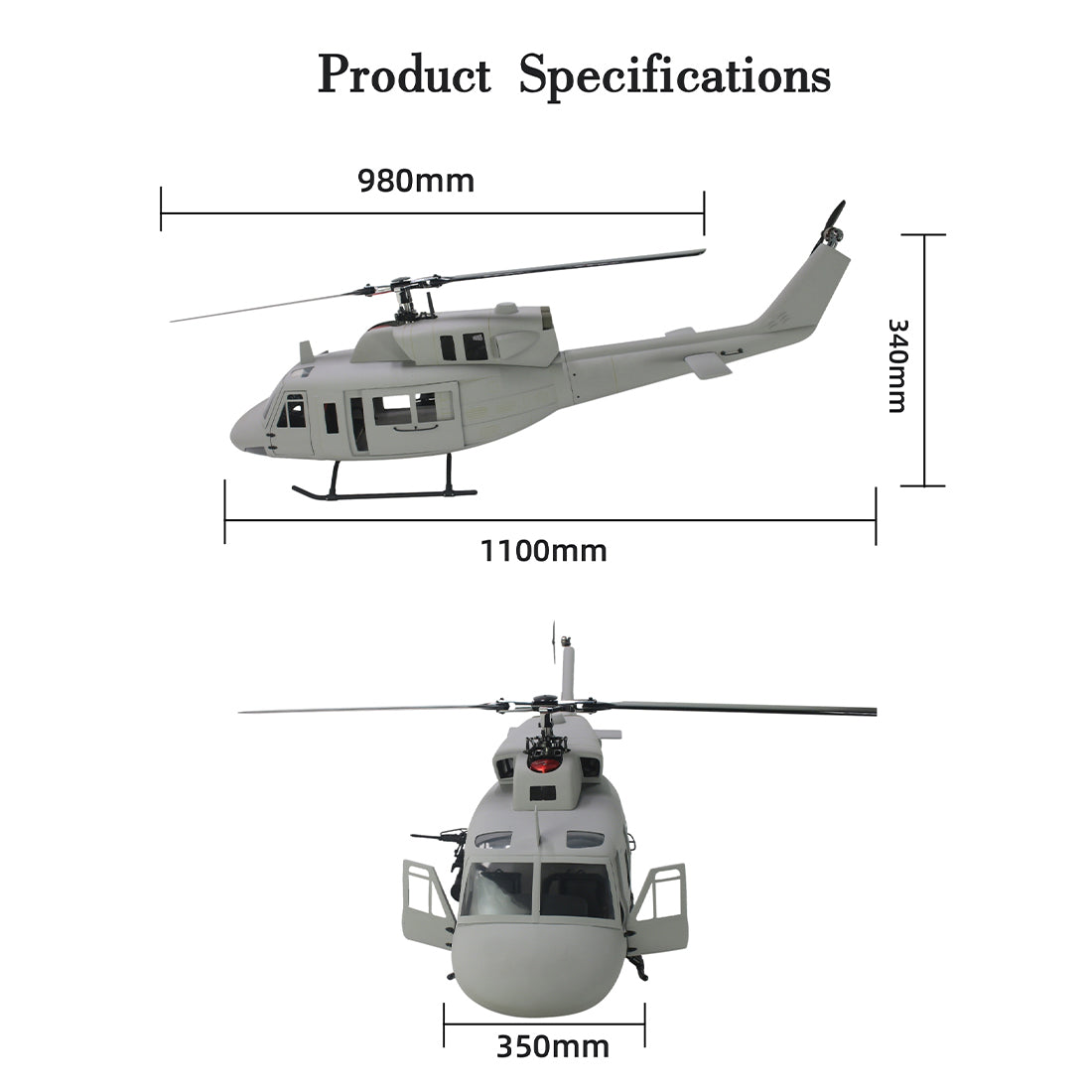 FLISHRC FL500 UH-1N 500クラス RCヘリコプター 2.4G 6CH FLISHRC L7 GPS4方式測位 リアルコックピット RTF版