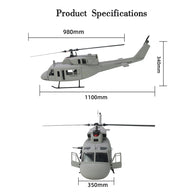 FLISHRC FL500 UH-1N 500クラス RCヘリコプター 2.4G 6CH FLISHRC L7 GPS4方式測位 リアルコックピット RTF版