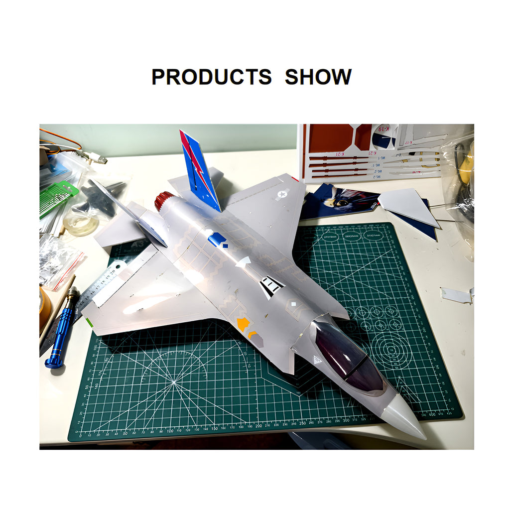 380mm翼幅 F-35A DIY固定翼機キット シングル30mmダクテッドファン ダクテッドファン別売 PNPグレー