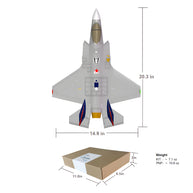 380mm翼幅 F-35A DIY固定翼機キット シングル30mmダクテッドファン ダクテッドファン別売 PNPグレー