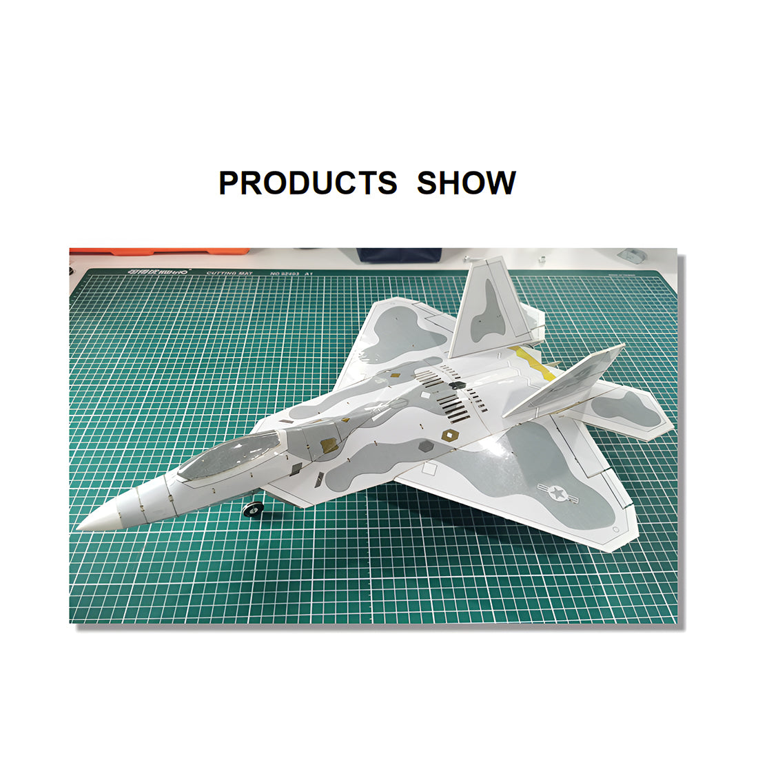 388mm翼幅 F-22 DIY固定翼機キット デュアル30mmダクテッドファン PNPグレー
