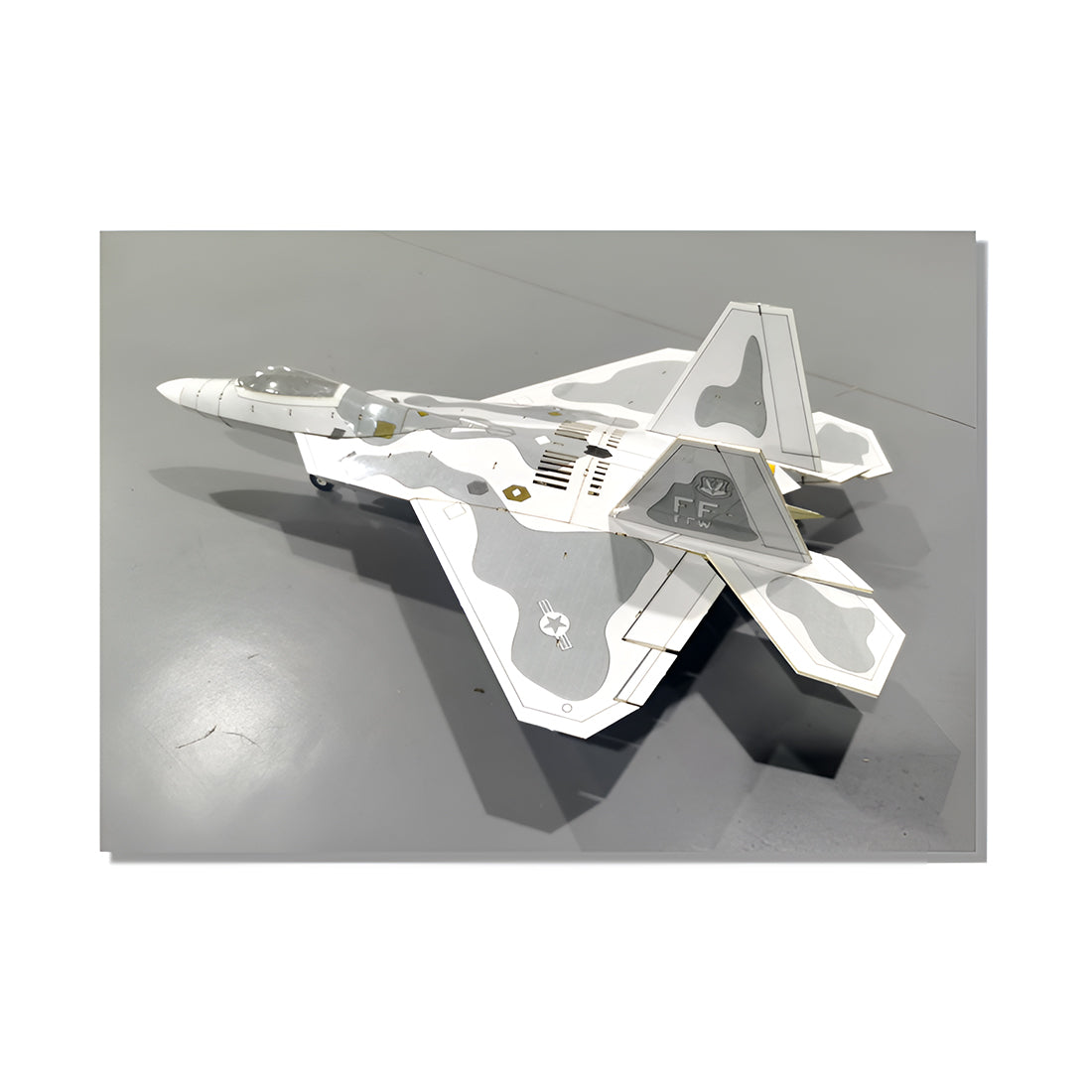 388mm翼幅 F-22 DIY固定翼機キット デュアル30mmダクテッドファン PNPグレー