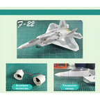 388mm翼幅 F-22 DIY固定翼機キット デュアル30mmダクテッドファン PNPグレー