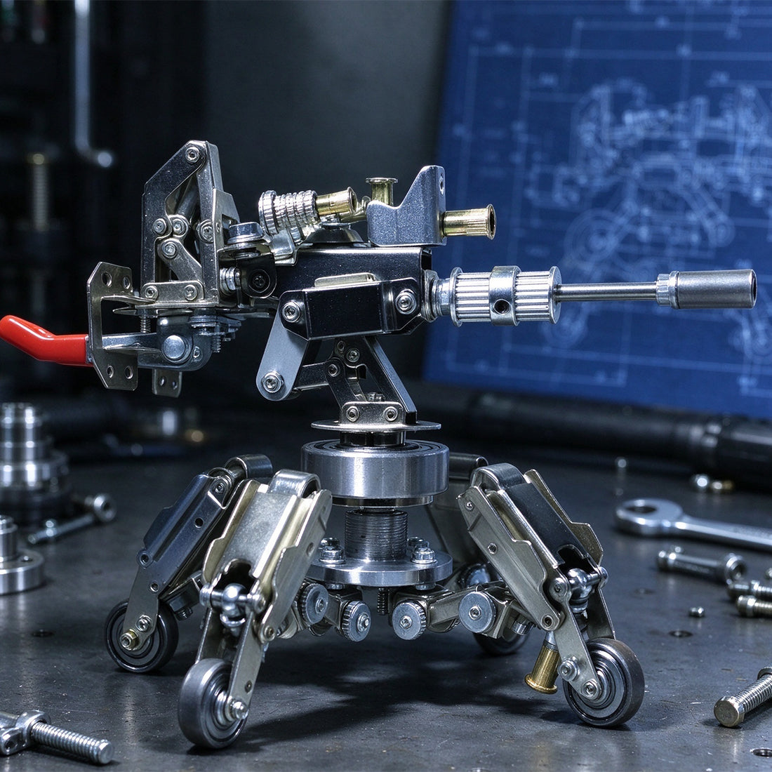 インダストリアル調 3D メタル戦闘車 303 ピース DIY 組立キット ステンレス  真鍮 内蔵ライト付
