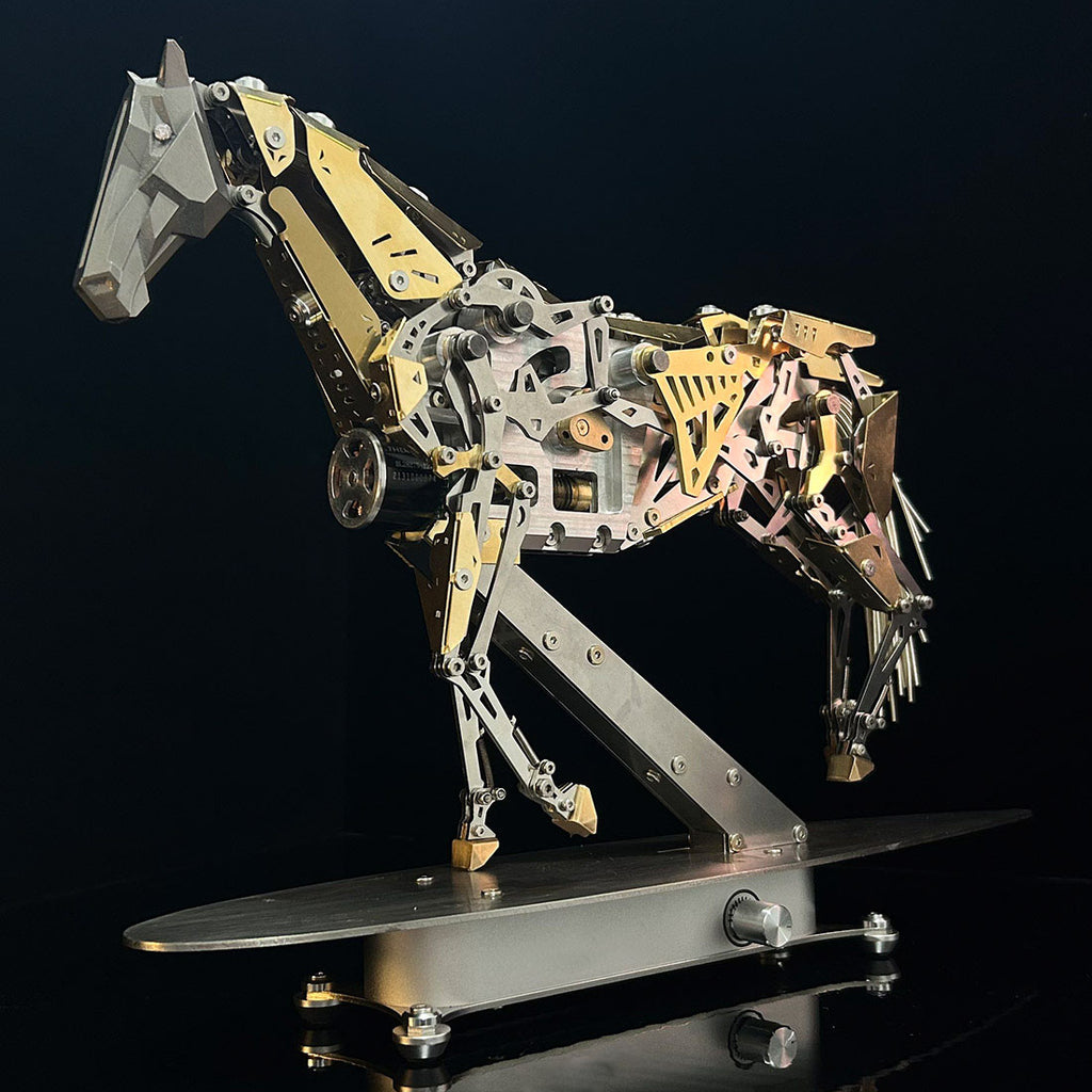 3Dメタル機械馬模型 300+PCS フルメタルDIY組立彫刻 ブラシレスモーター可動 インダストリアルディスプレイ