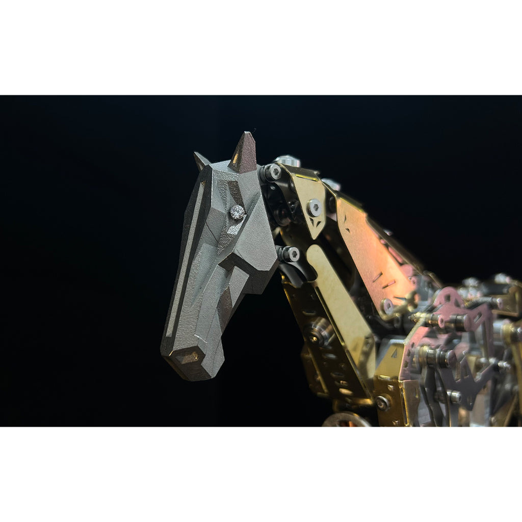 3Dメタル機械馬模型 300+PCS フルメタルDIY組立彫刻 ブラシレスモーター可動 インダストリアルディスプレイ