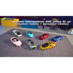4WDミニRCドリフトカー フルプロポーショナル 内蔵カメラ スマホAPP操作 ジャイロスタビライザー Aエディション