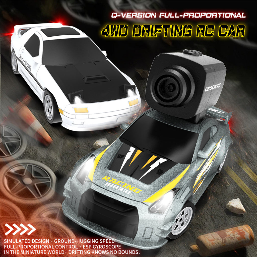4WDミニRCドリフトカー フルプロポーショナル 内蔵カメラ スマホAPP操作 ジャイロスタビライザー Aエディション