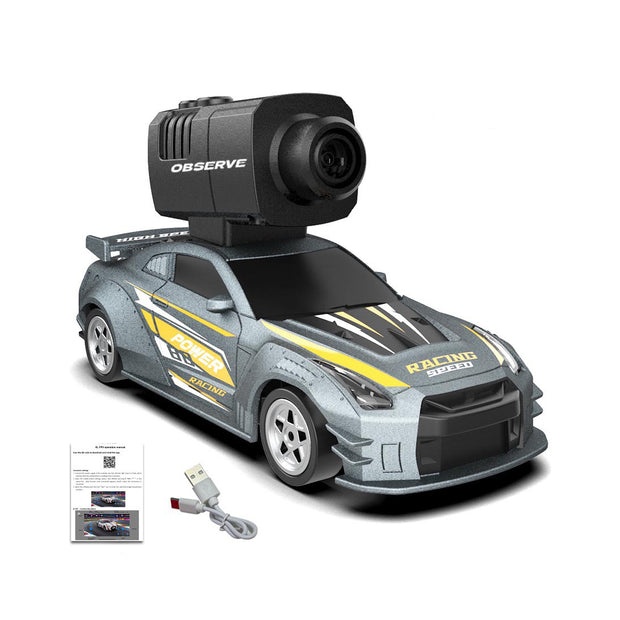 4WDミニRCドリフトカー フルプロポーショナル 内蔵カメラ スマホAPP操作 ジャイロスタビライザー Aエディション