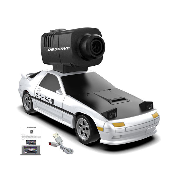 4WDミニRCドリフトカー フルプロポーショナル 内蔵カメラ スマホAPP操作 ジャイロスタビライザー Aエディション