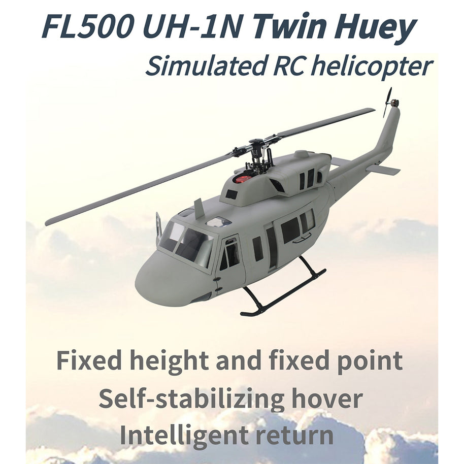 FLISHRC FL500 UH-1N 500クラス RCヘリコプター 2.4G 6CH FLISHRC L7 GPS4方式測位 リアルコックピット RTF版
