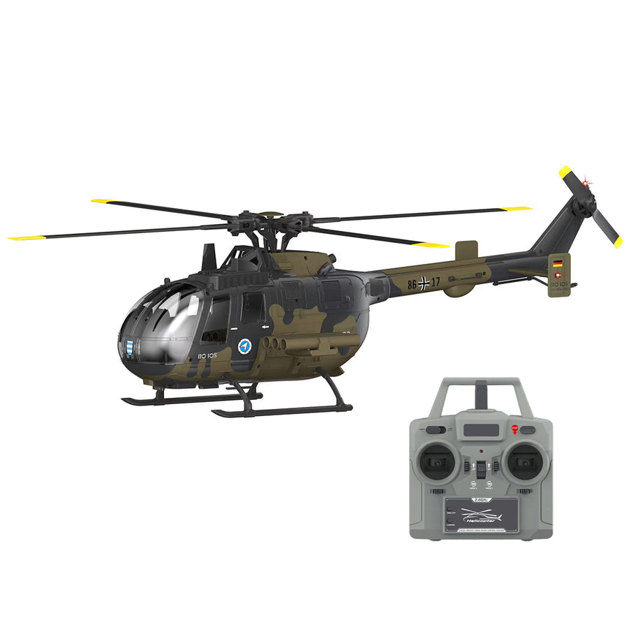 RC ERA C180 (BO 105機体) 1/25 Scale RCヘリコプター 2.4G 6CH フライバーレス単ローター 気圧+TOF LiDAR高度保持 光学流れ測位 RTF版