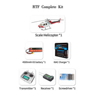 FLISHRC FL500 AS350 500クラス RCヘリコプター 2.4G 6CH FLISHRC L7飛行制御 GPS4方式測位 モード2 RTF版