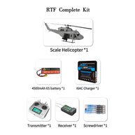 FLISHRC FL500 UH-1N 500クラス RCヘリコプター 2.4G 6CH FLISHRC L7 GPS4方式測位 リアルコックピット RTF版