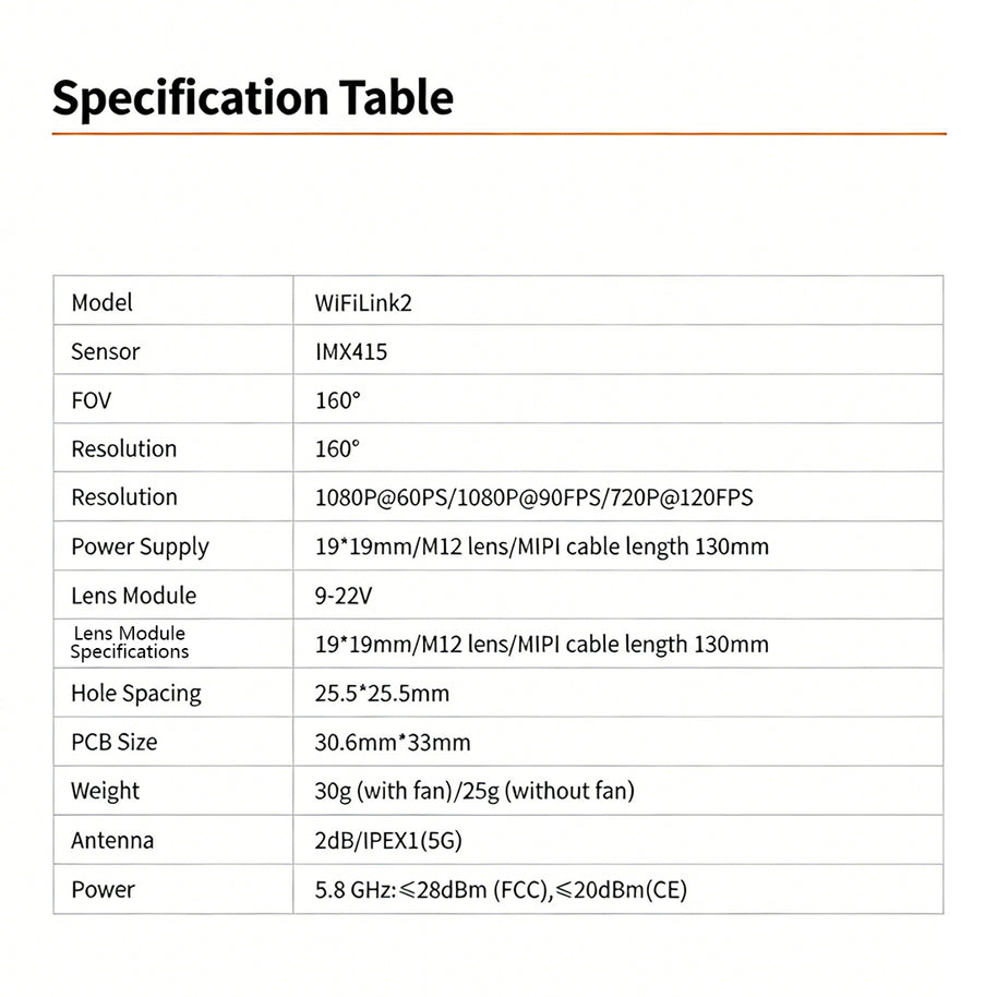 WiFiLink2 デジタルFPVビデオ伝送システム Air Unit+WiFiネットワークレシーバー IMX415 5.8GHz