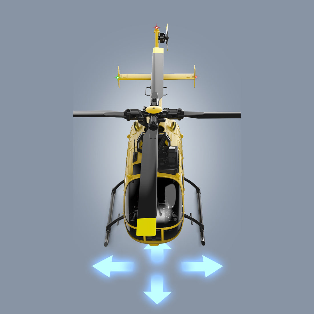 RC ERA C180 (BO 105機体) 1/25 Scale RCヘリコプター 2.4G 6CH フライバーレス単ローター 気圧+TOF LiDAR高度保持 光学流れ測位 RTF版