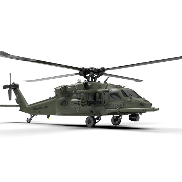 YU XIANG YXZNRC F09-V 1/47スケール 2.4G 6CH RCデュアルブラシレスダイレクトドライブ フライバーレス 6G/3Dスタント ヘリコプターモデル（RTF版）