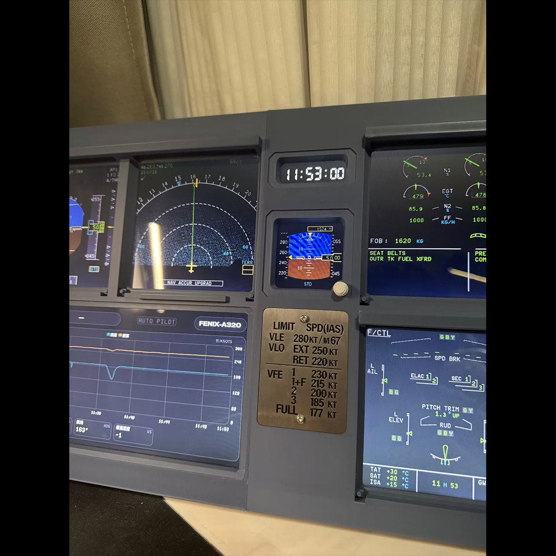 A32X A19X ミニ MIP 計器パネル K HUB 対応 MSFS XPlane Fenix FBW ToLiss A320