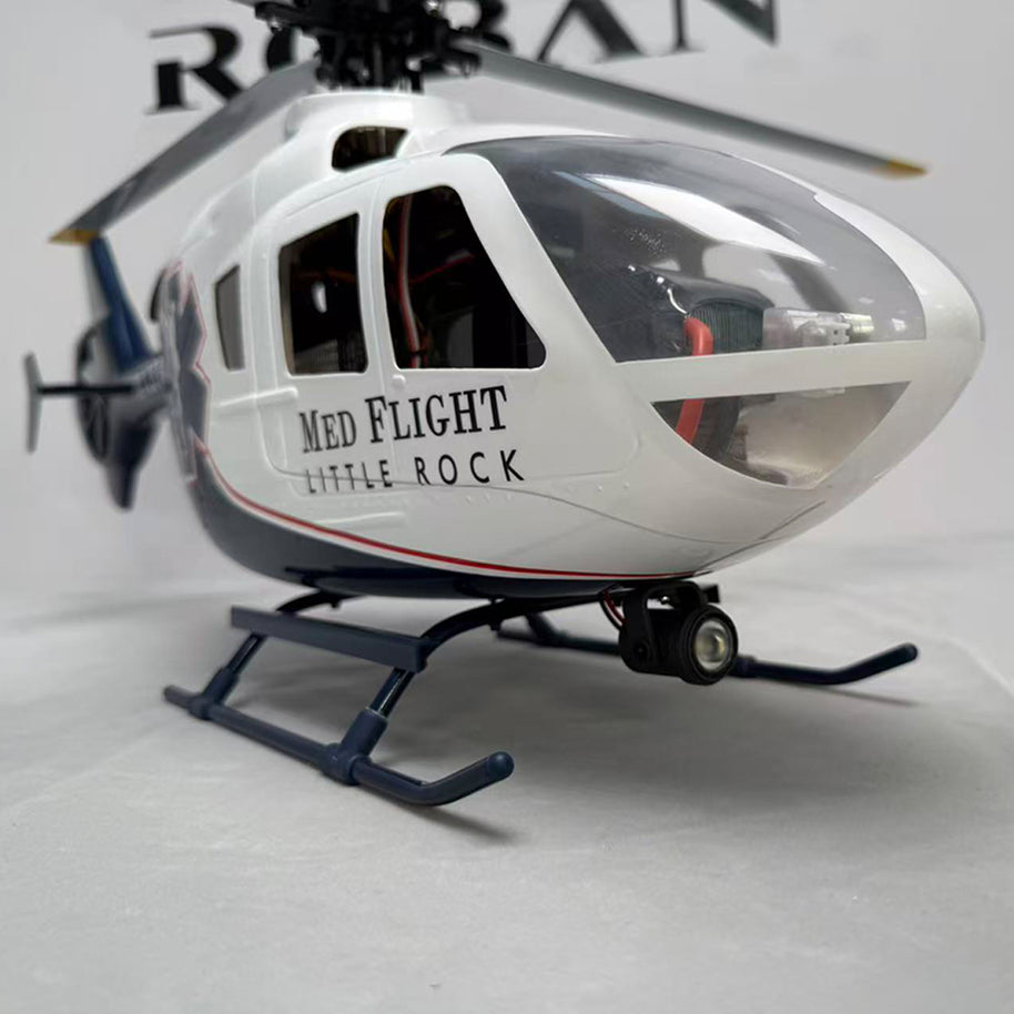 ROBAN EC135 450 Scale RCヘリコプター 2.4G 6CH GPS定位 リアルスケール4ローター 左右ハンドコントロール対応 RTF完成版