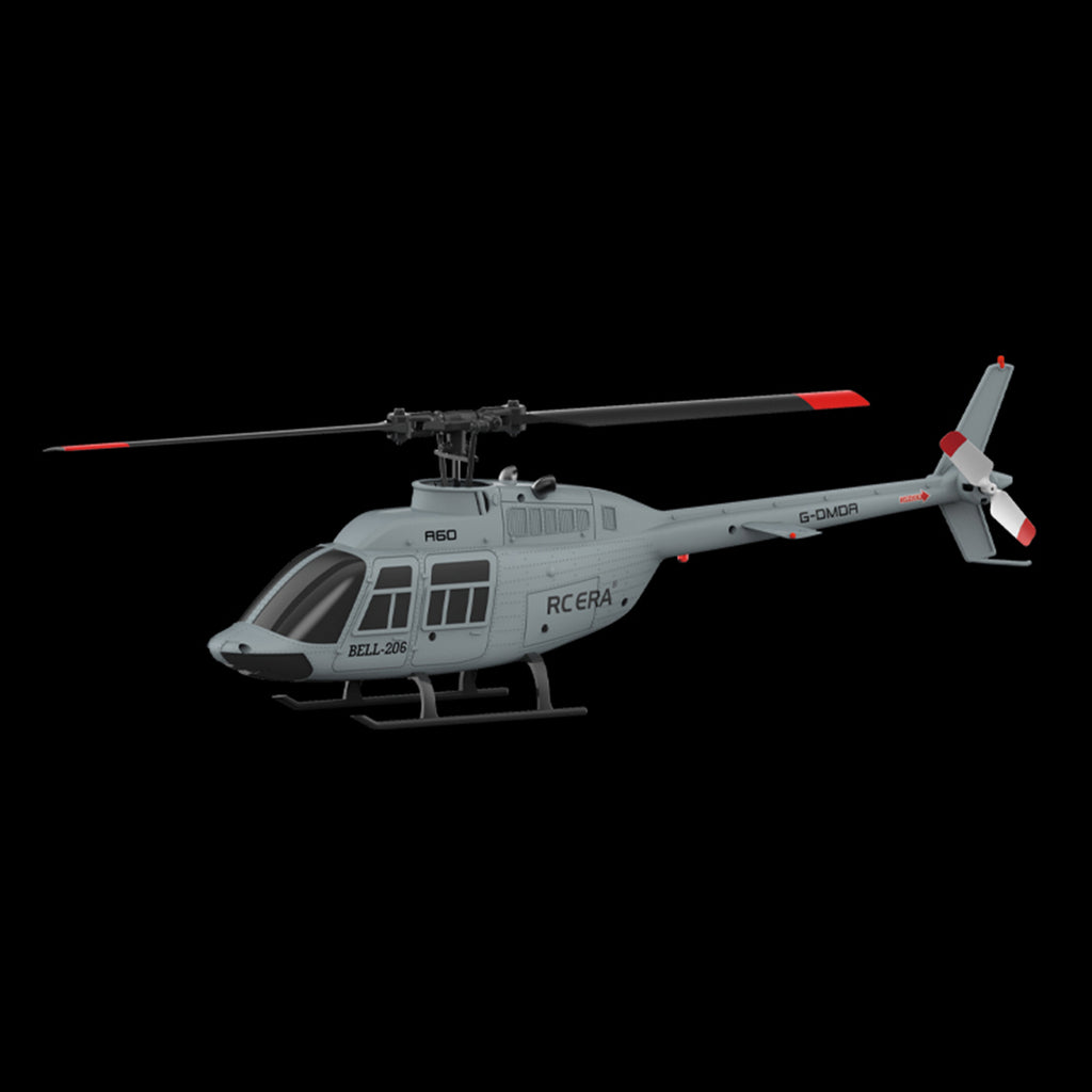 A60 1/42スケール BELL206 90級 2.4G 4CH 単ローターフライバーレス ミニRCヘリコプター（オプティカルフロー高度保持 RTF版）