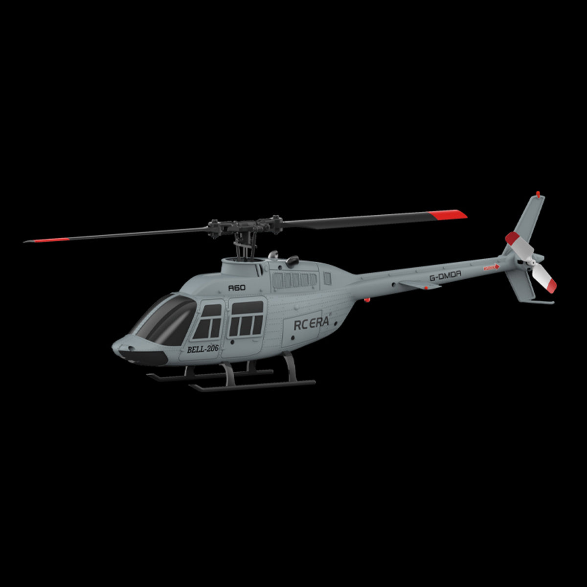 A60 1/42スケール BELL206 90級 2.4G 4CH 単ローターフライバーレス ミニRCヘリコプター（オプティカルフロー高度保持 RTF版）
