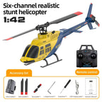 A60 1/42スケール BELL206 90級 2.4G 4CH 単ローターフライバーレス ミニRCヘリコプター（オプティカルフロー高度保持 RTF版）