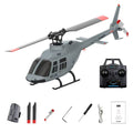A60 1/42スケール BELL206 90級 2.4G 4CH 単ローターフライバーレス ミニRCヘリコプター（オプティカルフロー高度保持 RTF版）