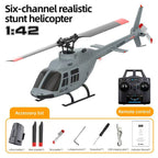 A60 1/42スケール BELL206 90級 2.4G 4CH 単ローターフライバーレス ミニRCヘリコプター（オプティカルフロー高度保持 RTF版）