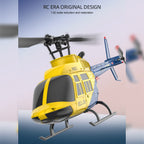 A60 1/42スケール BELL206 90級 2.4G 4CH 単ローターフライバーレス ミニRCヘリコプター（オプティカルフロー高度保持 RTF版）