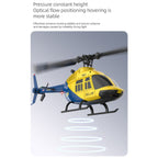 A60 1/42スケール BELL206 90級 2.4G 4CH 単ローターフライバーレス ミニRCヘリコプター（オプティカルフロー高度保持 RTF版）