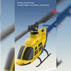 A60 1/42スケール BELL206 90級 2.4G 4CH 単ローターフライバーレス ミニRCヘリコプター（オプティカルフロー高度保持 RTF版）