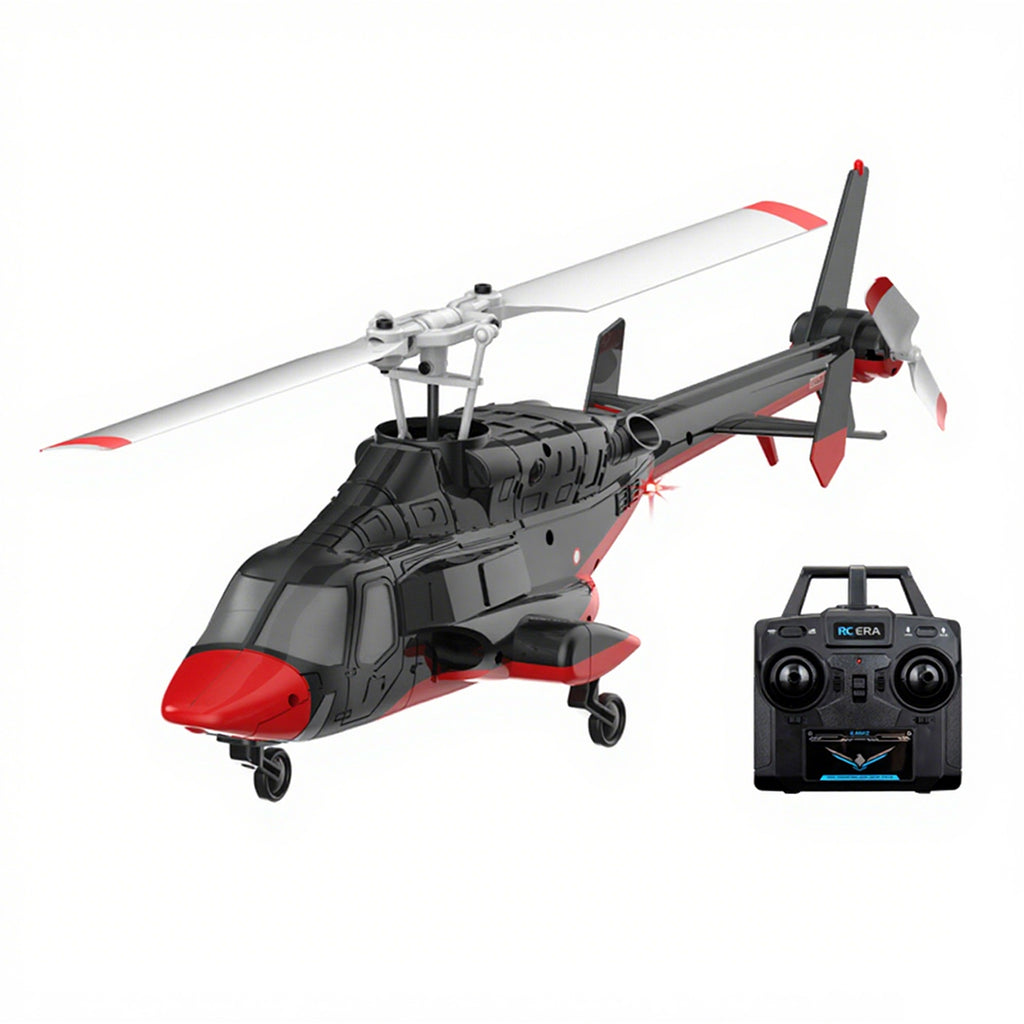 A61 1/52スケール Air-wolf 2.4G 4CH 単ローターフライバーレス ミニRCヘリコプター（オプティカルフロー高度保持 RTF）