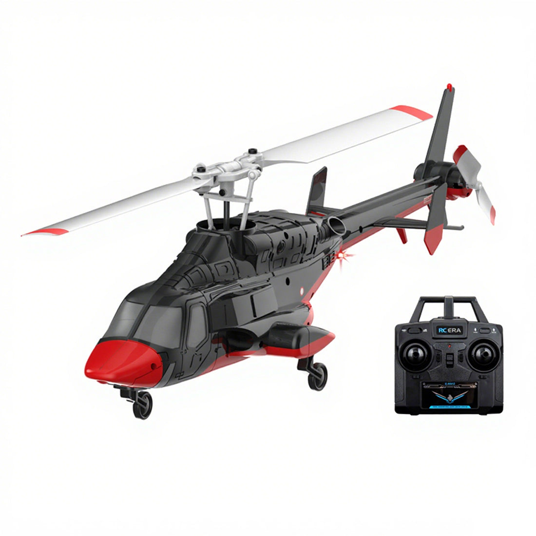 A61 1/52スケール Air-wolf 2.4G 4CH 単ローターフライバーレス ミニRCヘリコプター（オプティカルフロー高度保持 RTF）
