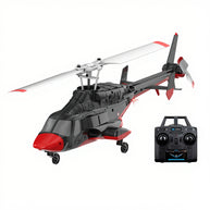 A61 1/52スケール Air-wolf 2.4G 4CH 単ローターフライバーレス ミニRCヘリコプター（オプティカルフロー高度保持 RTF）