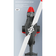 A61 1/52スケール Air-wolf 2.4G 4CH 単ローターフライバーレス ミニRCヘリコプター（オプティカルフロー高度保持 RTF）