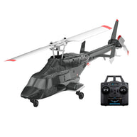 A61 1/52スケール Air-wolf 2.4G 4CH 単ローターフライバーレス ミニRCヘリコプター（オプティカルフロー高度保持 RTF）