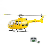FLYWING BO105 RC軍用ヘリコプター 2.4G 6CH 470クラス ACEフライトコントローラー GPS定位 左右ハンドコントロール RTFバージョン イエロー