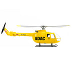 FLYWING BO105 RC軍用ヘリコプター 2.4G 6CH 470クラス ACEフライトコントローラー GPS定位 左右ハンドコントロール RTFバージョン イエロー
