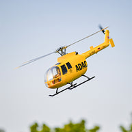FLYWING BO105 RC軍用ヘリコプター 2.4G 6CH 470クラス ACEフライトコントローラー GPS定位 左右ハンドコントロール RTFバージョン イエロー