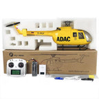 FLYWING BO105 RC軍用ヘリコプター 2.4G 6CH 470クラス ACEフライトコントローラー GPS定位 左右ハンドコントロール RTFバージョン イエロー