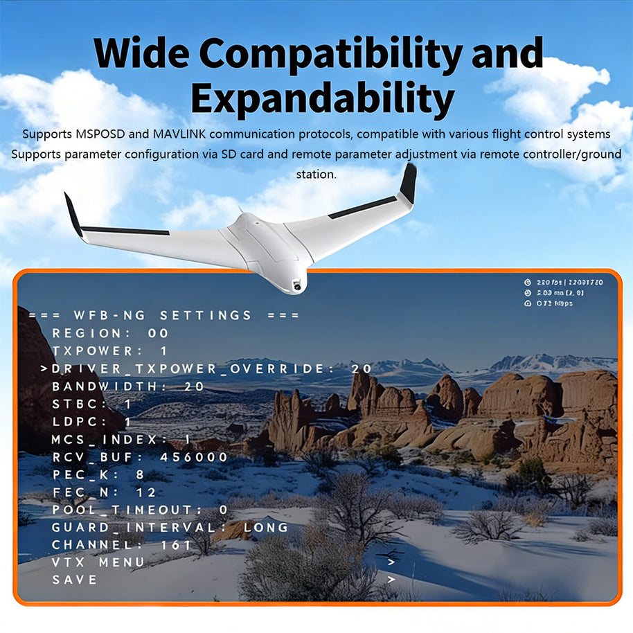 WiFiLink2 デジタルFPVビデオ伝送システム Air Unit+HDMIレシーバー IMX415 5.8GHz