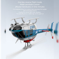 C138PRO 1/33スケール Bell206 2.4G 6CH フライバーレス 単ローターRCヘリコプター（ワンタッチ逆飛行 RTF版/警察塗装）