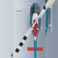 C138PRO 1/33スケール Bell206 2.4G 6CH フライバーレス 単ローターRCヘリコプター（ワンタッチ逆飛行 RTF版/警察塗装）