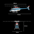 C138PRO 1/33スケール Bell206 2.4G 6CH フライバーレス 単ローターRCヘリコプター（ワンタッチ逆飛行 RTF版/警察塗装）