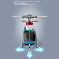 C138PRO 1/33スケール Bell206 2.4G 6CH フライバーレス 単ローターRCヘリコプター（ワンタッチ逆飛行 RTF版/警察塗装）