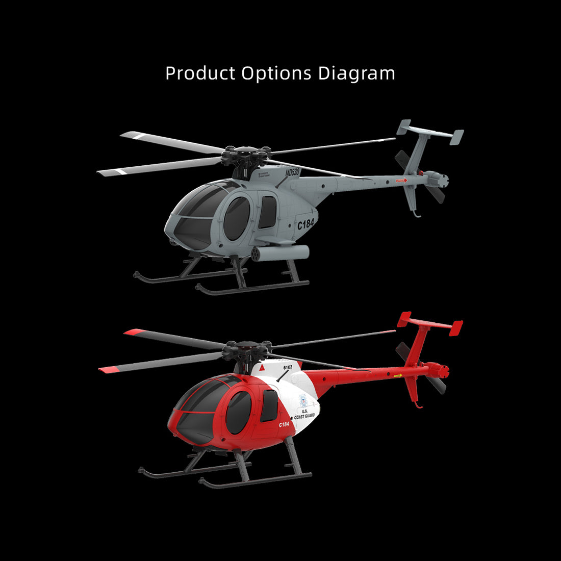 RC ERA C184 1/48スケール MD500 RCヘリコプター RTFバージョン 2.4G 4CH 高度保持 光流測位 ワンキー離着陸