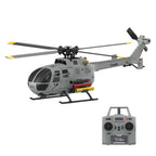 C186S BO105 1/48スケール 2.4G 6CH RCヘリコプター｜フライバーレス 高度保持 ミサイル架台付き（RTF/グレー）