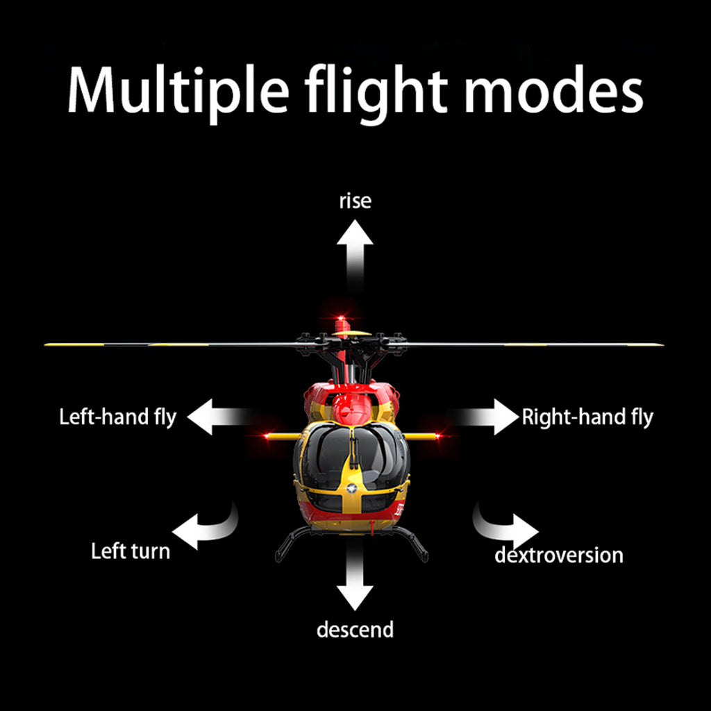 C190 1/30スケール H145 ヘリコプター 2.4G 6CH 単ローター ジャイロ飛行機モデル（RTF版）